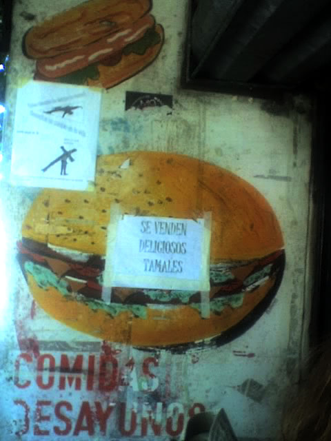 A sign on the wall of a soda in Alajuela
